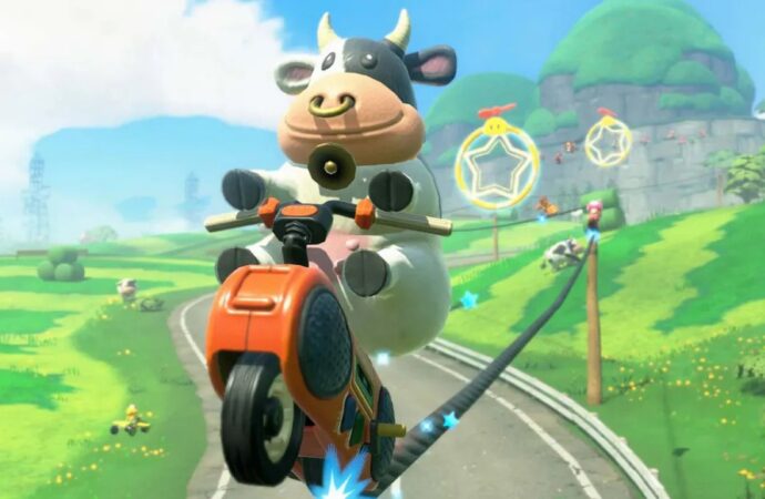 NUEVA BATALLA ENTRE PETA Y NINTENDO. PIDEN QUITAR EL ANILLO DE LA NARIZ DE LA VACA EN MARIO KART WORLD