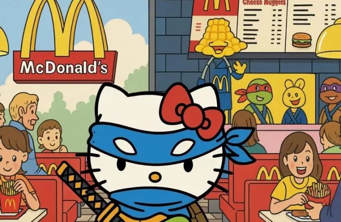 HELLO KITTY X TORTUGAS NINJA: BATALLA CAMPAL POR CONSEGUIR COLECCIONABLES