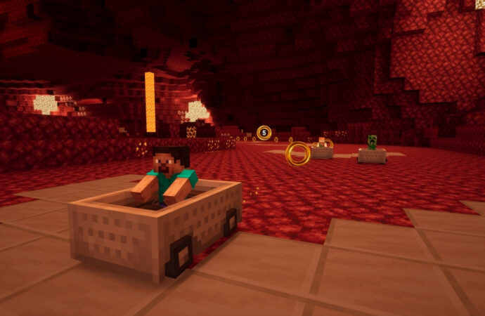 SONIC RACING CROSSWORLDS SE CRUZA CON MINECRAFT EN UN PACK LLENO DE BLOQUES Y VELOCIDAD