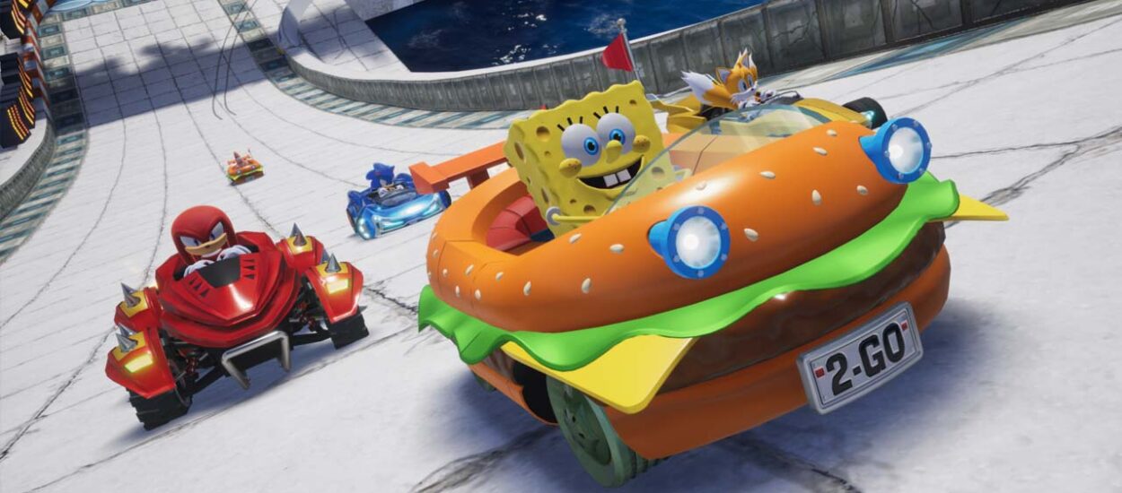SONIC RACING: CROSSWORLDS DESCIENDE A FONDO DE BIKINI EN SU NUEVO DLC DE BOB ESPONJA