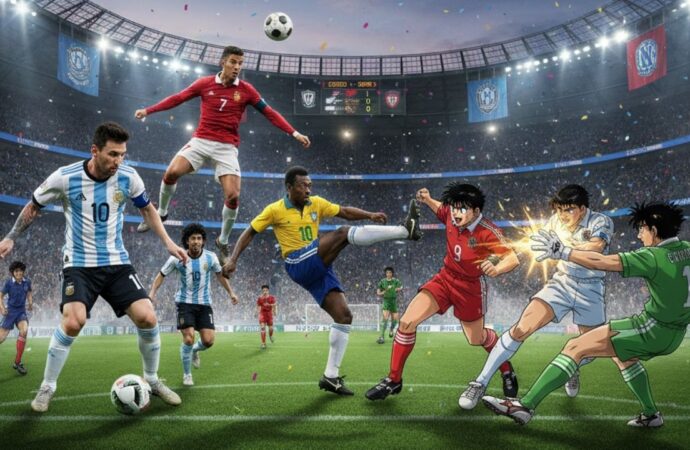 IA ENFRENTA A MESSI, CR7, MARADONA Y PELÉ CONTRA LOS SUPERCAMPEONES