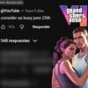 ¿SE ACERCA EL TERCER TRAILER DE GTA VI? UN MENSAJE DE YOUTUBE ILUSIONA A LOS FANS