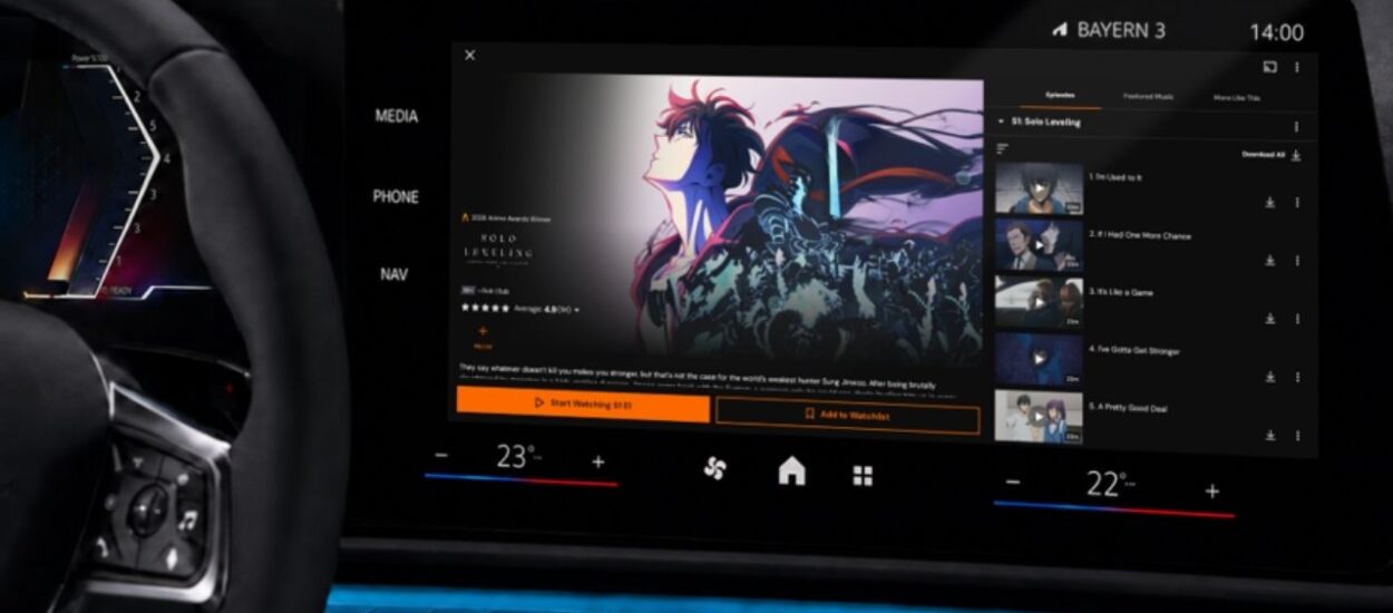 PODRÁS VER TU ANIME FAVORITO DESDE LA PANTALLA DE TU AUTO CON CRUNCHYROLL